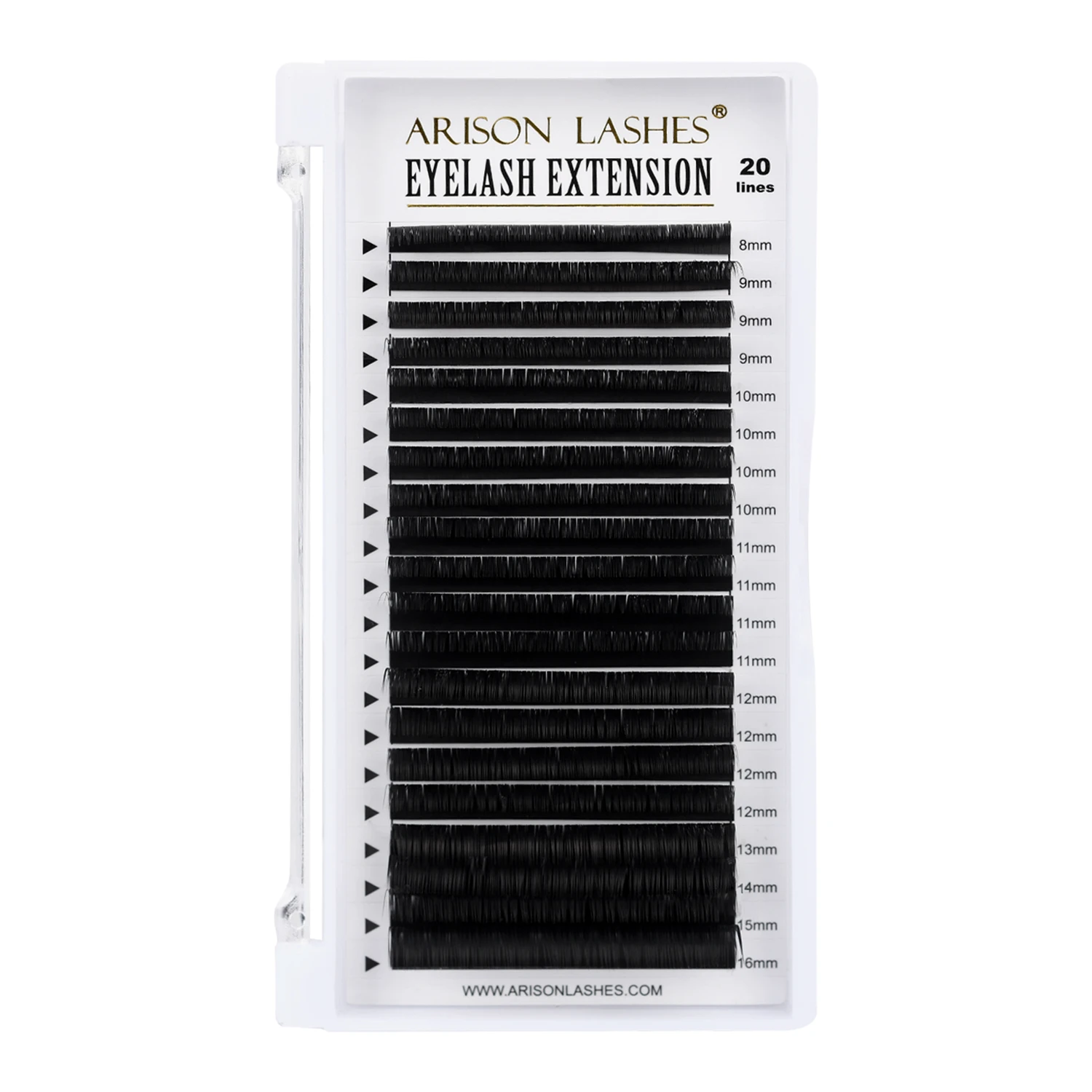 ARISON 20 Rows Classic Lashes Matte Individual Eyelash Extension Russian Volume Eyelashes C/D Curl Premium Soft Eye lash