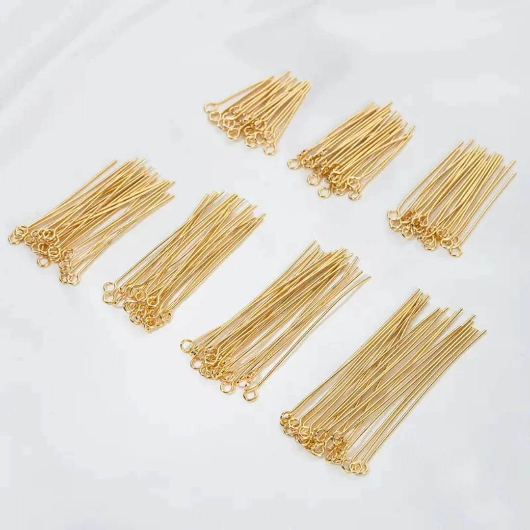 200PCS Mini Metal Wire Eyepins for DIY Craft Beading