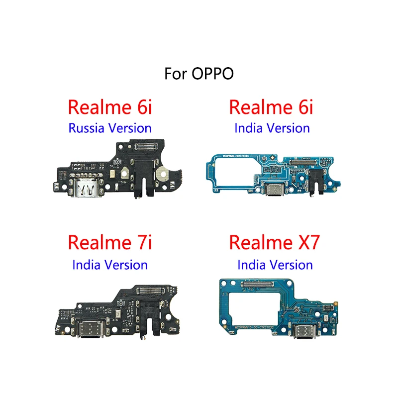

USB Charge Dock Port Socket Jack Plug Connector Flex Cable For OPPO Realme 6i 7i X7 Russia indian Version Charging Board Module