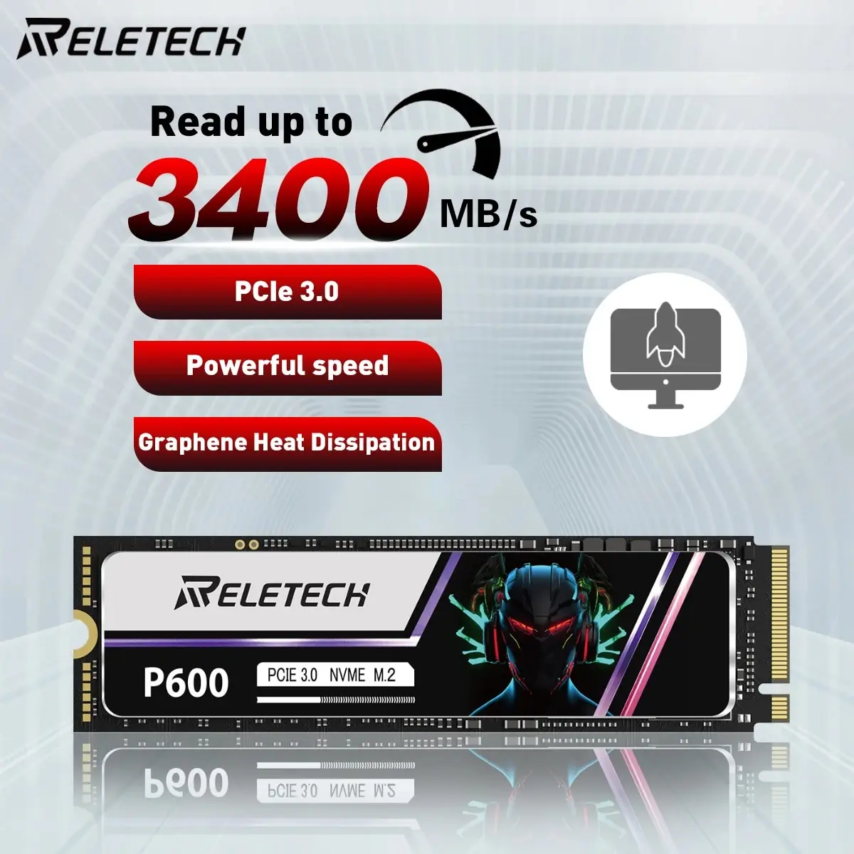 Reletech P600 M2 SSD NVMe 1TB 2TB 512G SSD M.2 2280 PCIe Gen3.0x4 Internal Solid State Drive hard Disk For Laptop Desktop