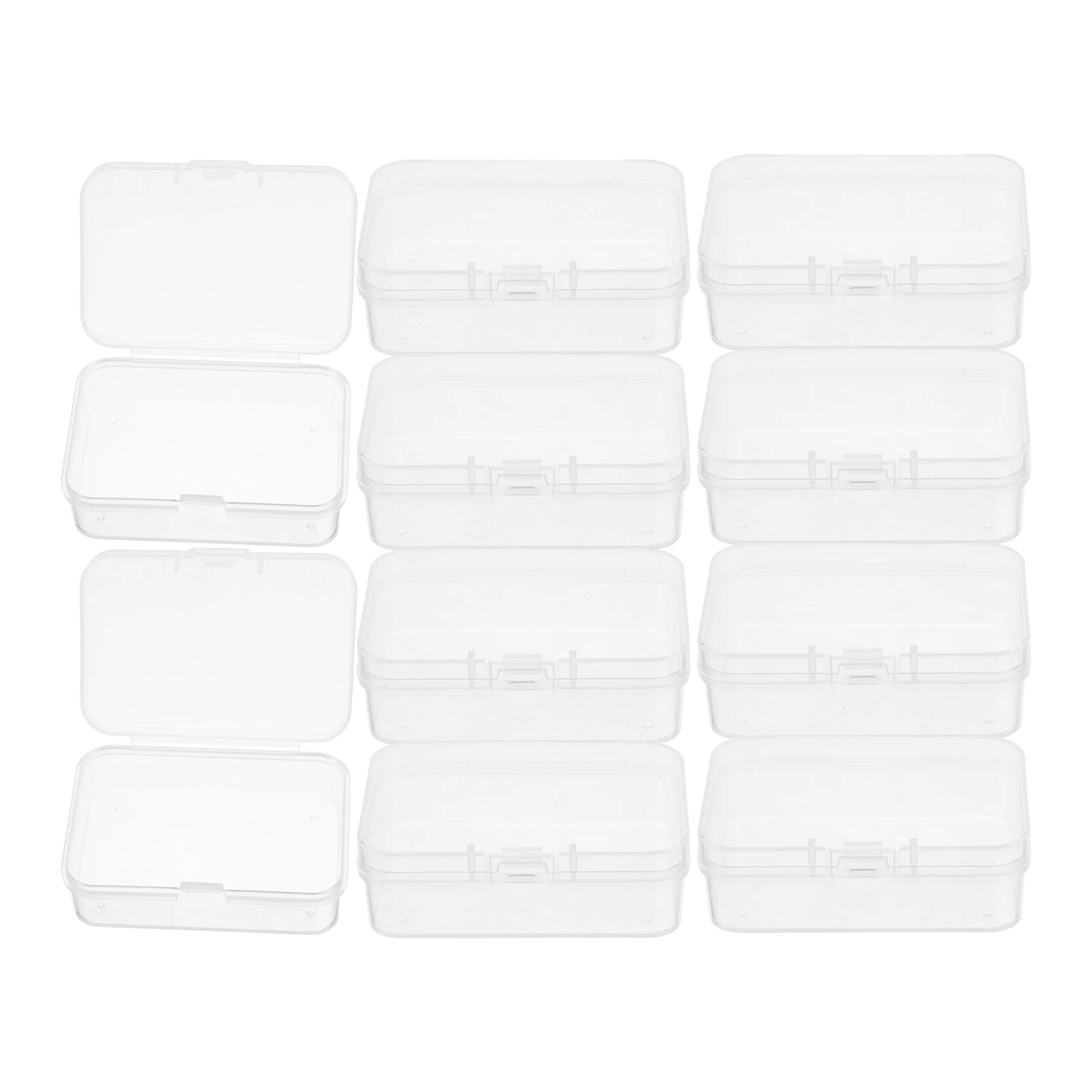 10 Pcs Plastic Box Clear Storage Containers Transparent Conjoined with Lid Lids Pp Little Boxes