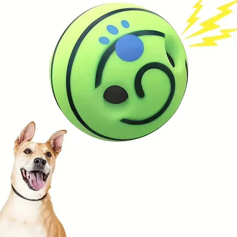 Wobble Wag Giggle Glow Ball Interactive Dog Toy Fun Giggle Sounds When Rolled or Shaken Pets Know Best As Seen On TV