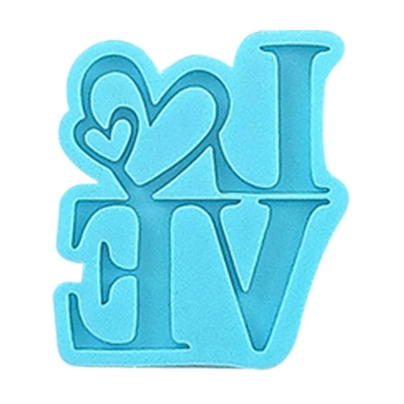 A52E Liebe Schlüsselanhänger Gussform Valentinstag Anhänger Epoxidharz Anhänger Schmuck – Detail 1