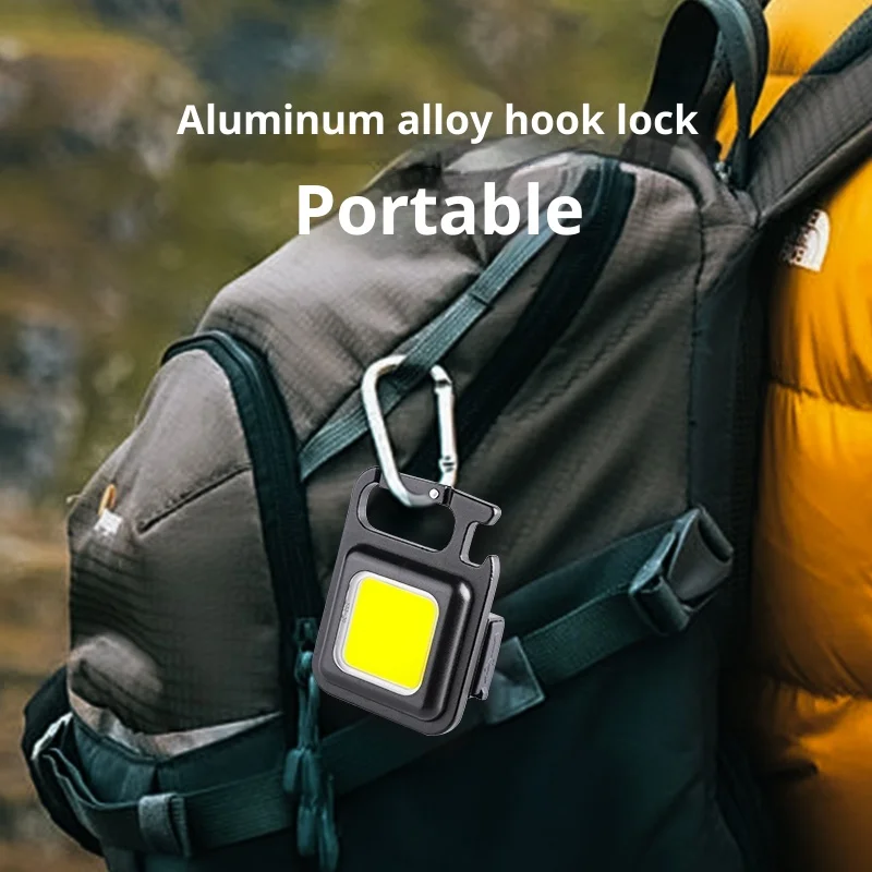 FUNAYA Wielofunkcyjna latarka brelokowa dalekiego zasięgu ładowalna mała przenośna mini latarka do naprawy samochodów 40g magnetyczna 4 tryby