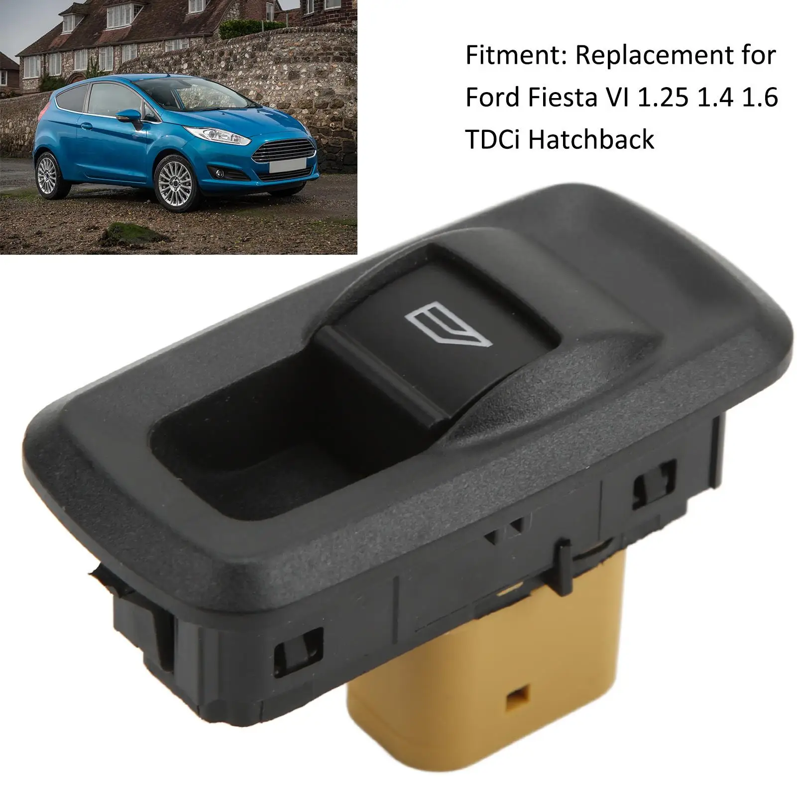 Poder interruptor de controle da janela, 8A6T-14529-AA substituição para Ford Fiesta VI 1.25 1.4 1.6 TDCi Hatchback