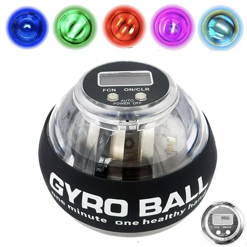 New LED Wrist Ball Trainer Gyroscope Record Real-Time/Maximum Speed Strengthener Gyro Power Ball Arm Exerciser Fitness Equipment