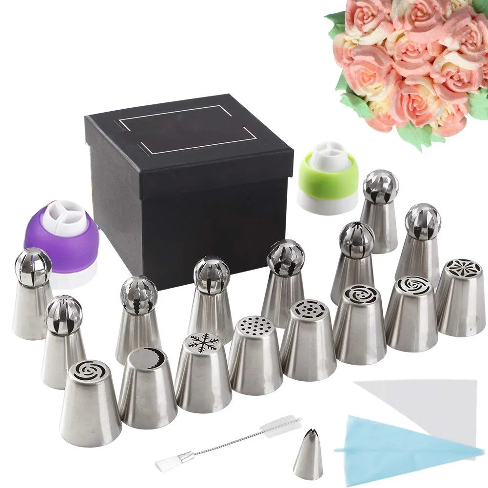 

41Pcs/Set Russian Piping Nozzle Torch Piping Nozzle TPU Pastry Bag Leaf Nozzle Cake Decoration Accessories Silicone Mold Kitchen