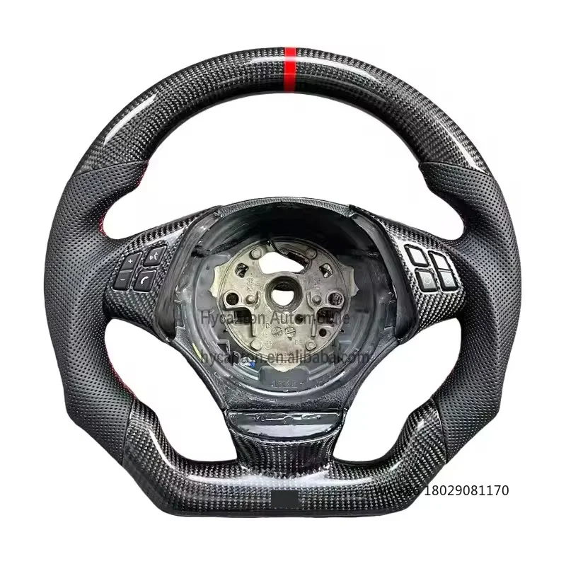 

Factory Custom Carbon Fiber Perforated Leather Top Stripe m Performance for BMW E90 Auto Steering Wheel