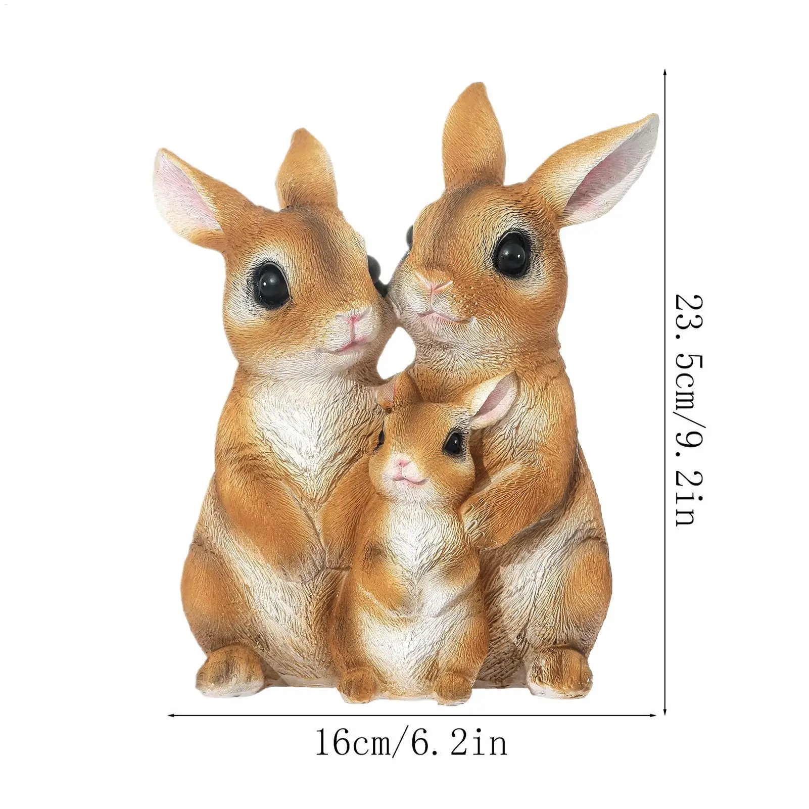 Bunny Garden Statue Portable Bunny Yard Decor Statue Resin Ornaments Neutral Decoration For Door Home Landscaping Backyard Lawn