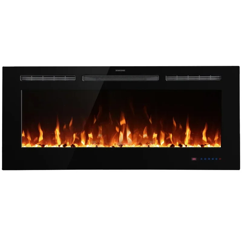 60-Inch Electric Fireplace LED Light Timer Hot Selling Decorative Electric Heater for Hotels English Operating Language