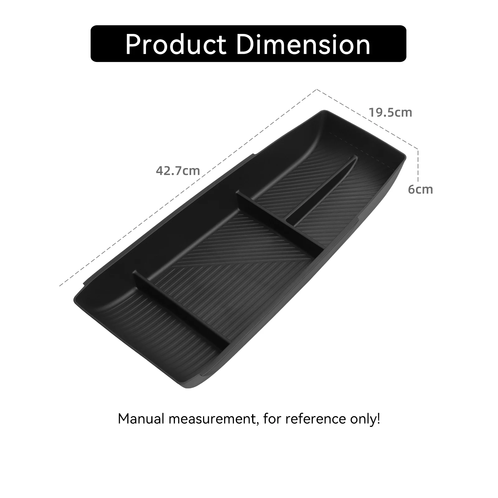 Smabee for MG4 / MG4 EV URBAN 2025 2026 TPECenter Console Lower Storage Tray Insert Anti-slip Car Interior Accessories Black