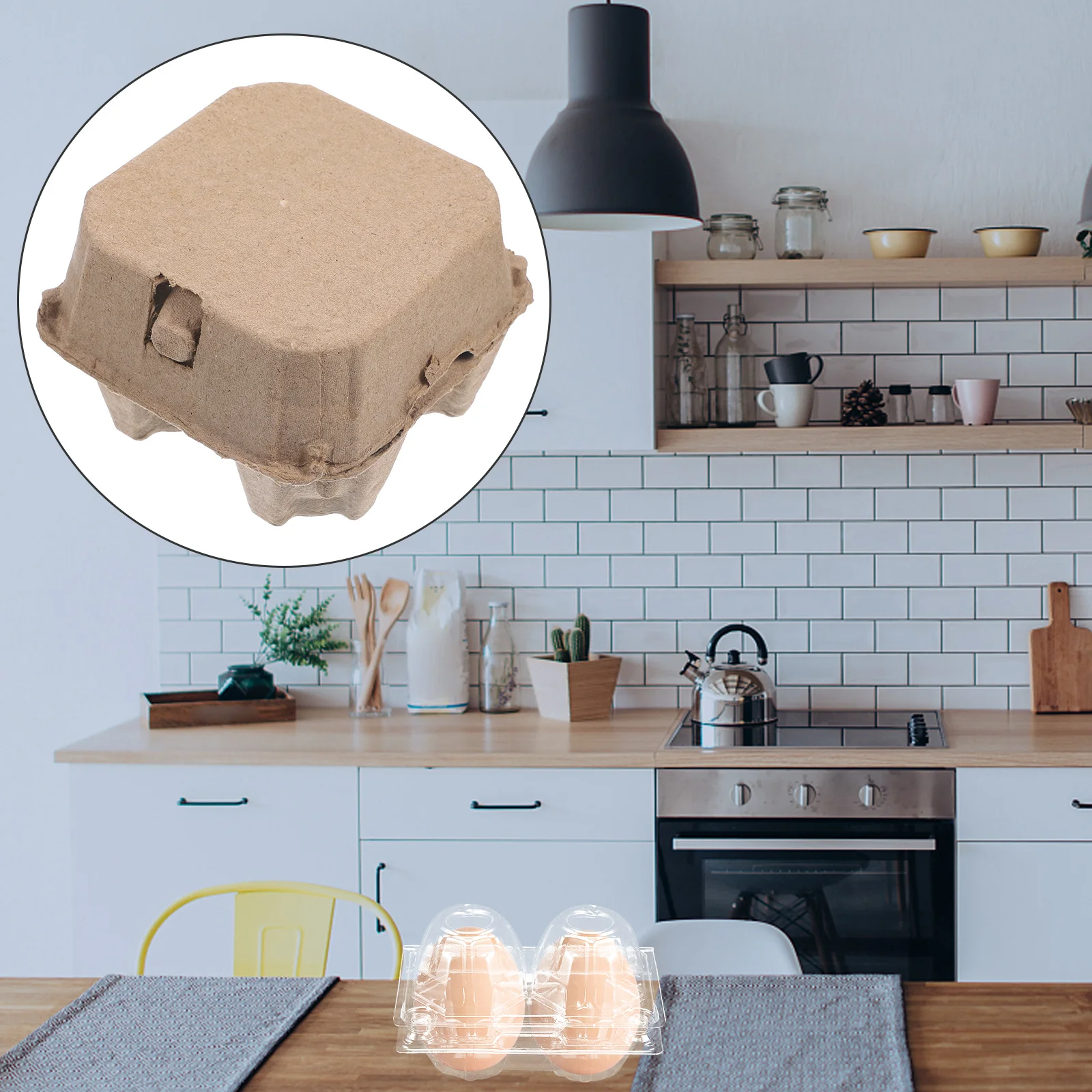 50pcs Egg Carton Transparent Egg Packaging Boxes for Packing Storage Container ganizer Holder Disposable Medium Size