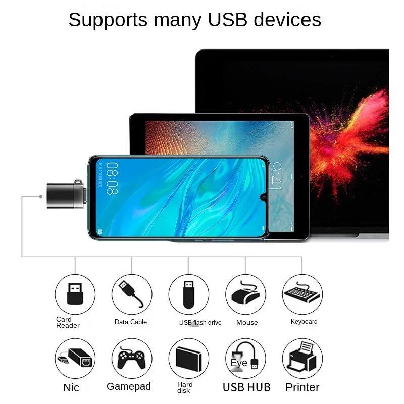 OTG USB C Adapter Type C To USB 3.0 Adapter Type-C Adapter OTG Cable for  Samsung Huawei Xiaomi Oneplus LG Tablet Micro USB OTG