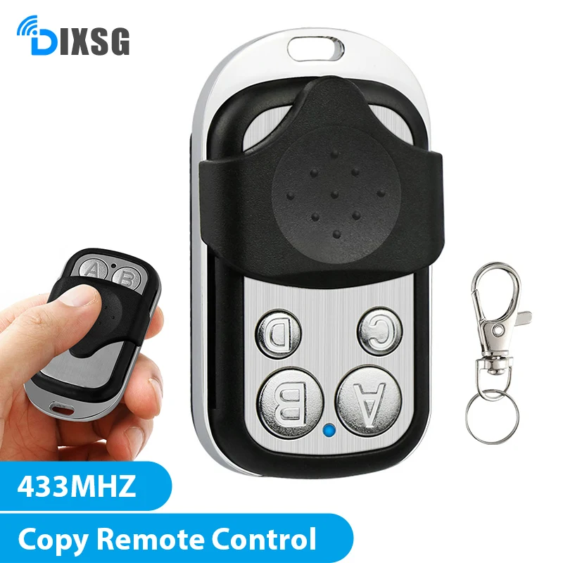 433Mhz Universal Remote Control Metal 4 Button RF Wireless Copy Code Cloning Electric Gate Key Fob Learning Garage Door