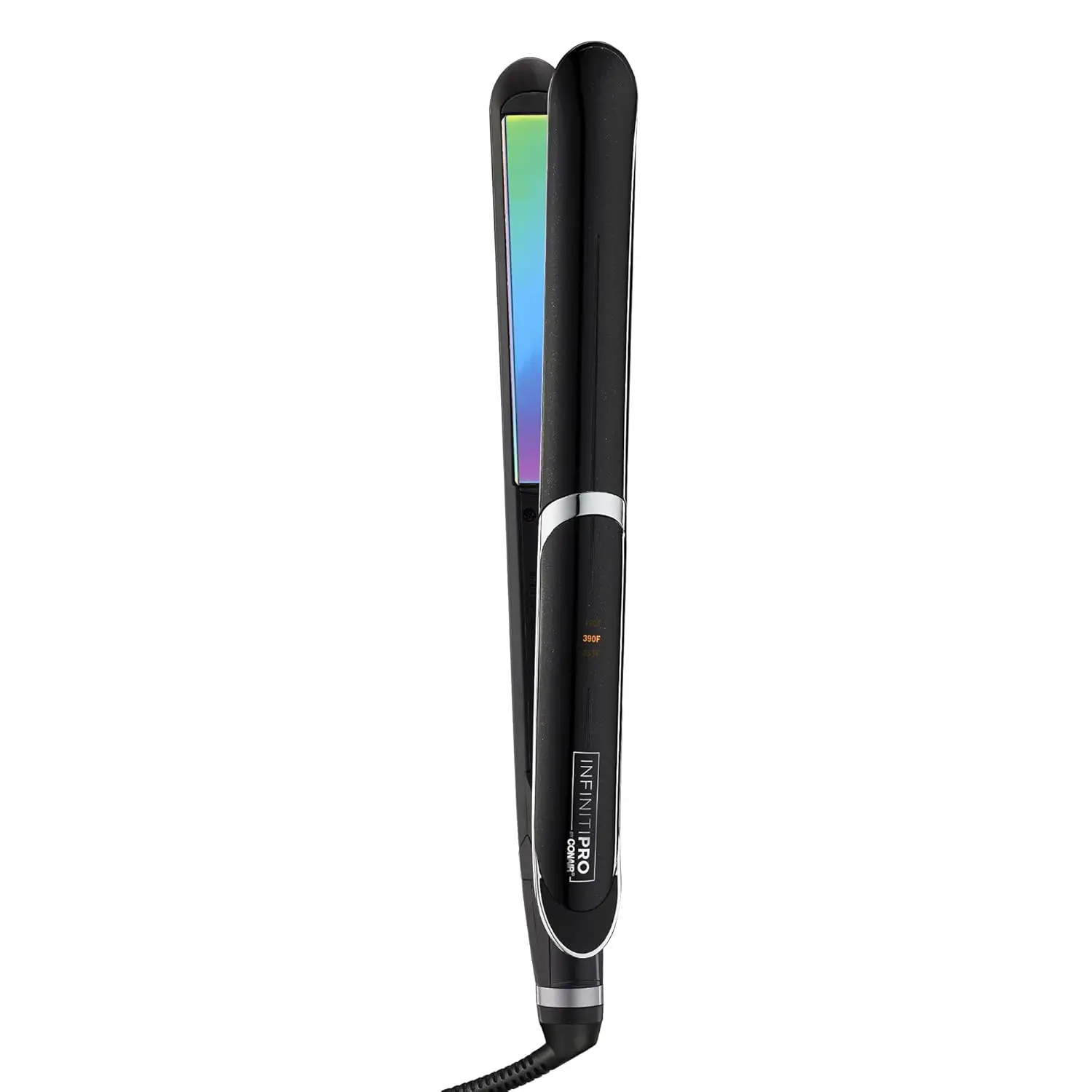 

Rainbow Titanium Flat Iron with 1-inch Floating Plates, Fast Heat-up & Frizz Control for Sleek Styles