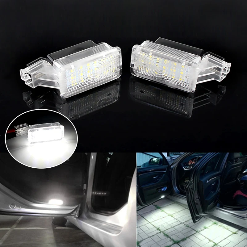 FOR Acura MDX 2007-up,RLX  2014-up,TL TLX ZDX  2Pc LED Courtesy Light 6000K White Car Door Light Lamp Auto Interior Accessories