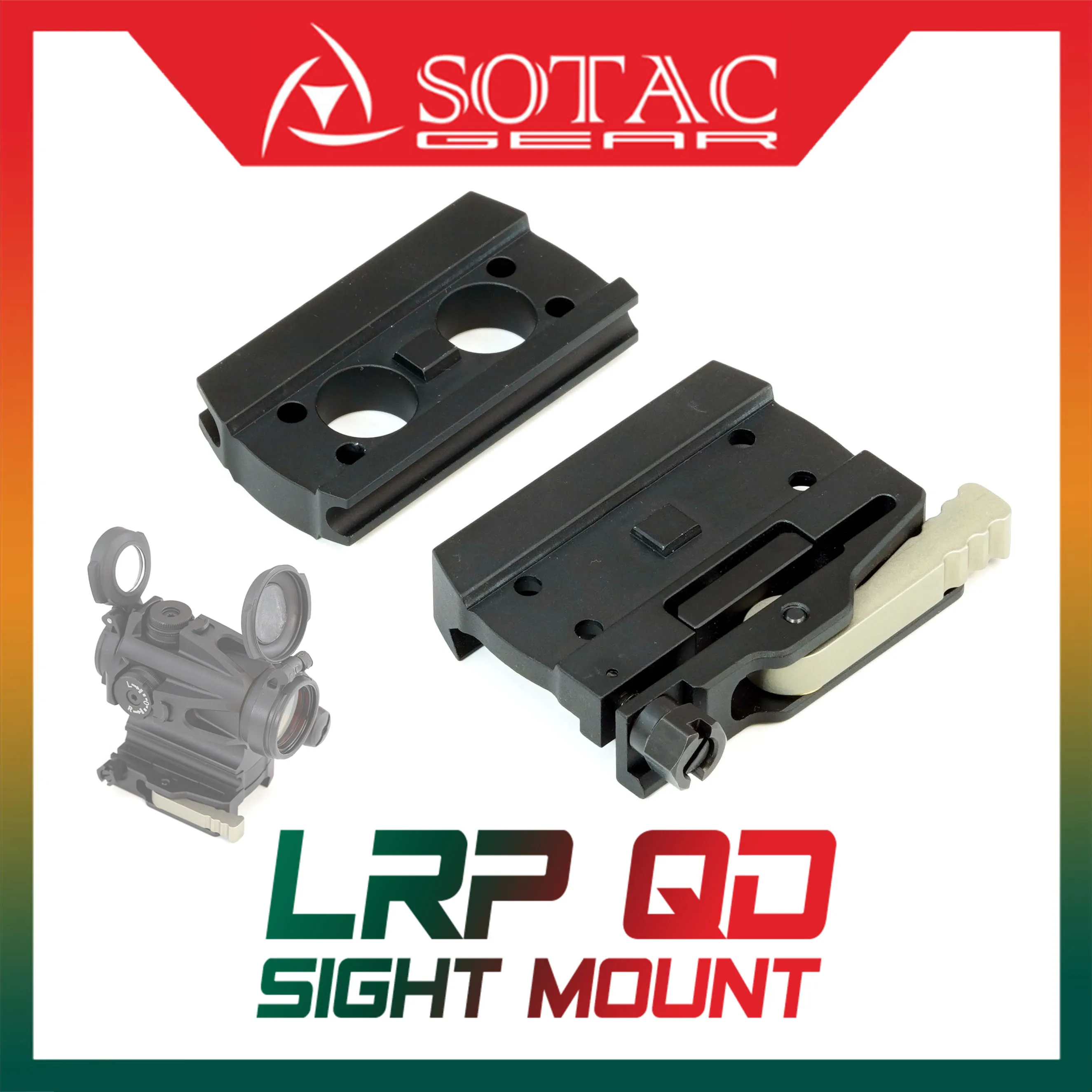 SPECPRECISION Tactical LRP Low Mount with Spacer Metal For AIM Optics Scope High Quality Airsoft Accessories