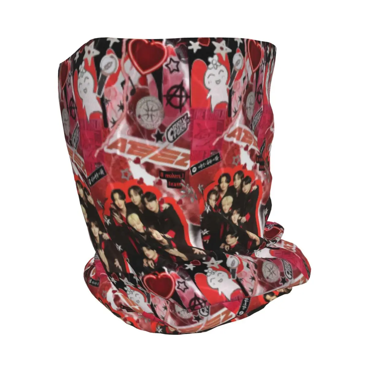 Kpop Star Singer Idol ATEEZ ATINY Bandana Neck Gaiter Magic Scarf Multifunction Face Mask Beanies Hat for Men Women Adult
