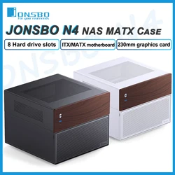 JONSBO N4 NAS Mini Case ITX/M-ATX Motherboard SFX Power 6 Large and 2 Small Hard Disk Bit Home Office Server PC Chassis