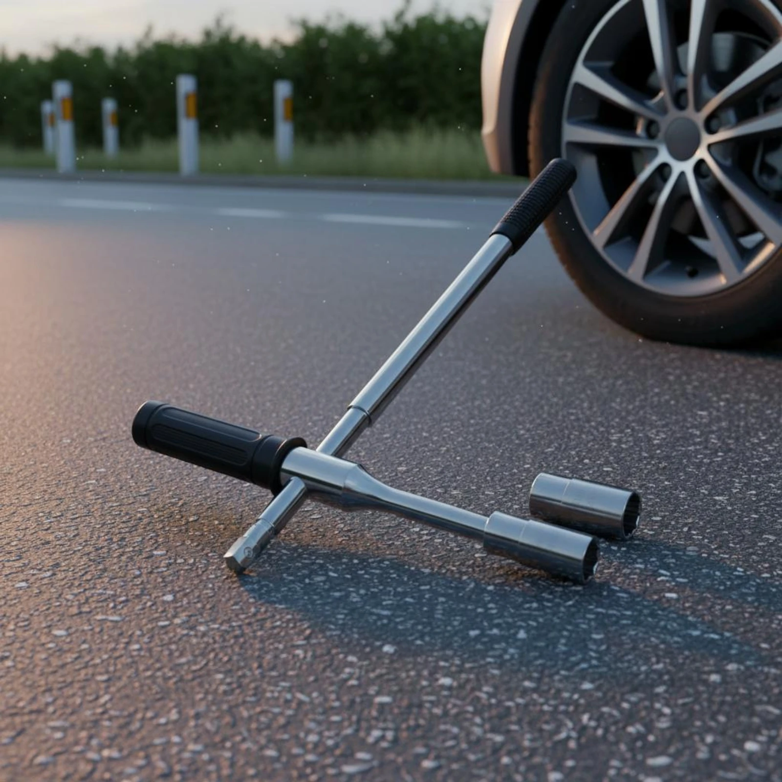 

Telescopic Tire Wrench Socket Heads Cross-Design Wheel Wrench Telescoping Tire Tool Kit Storage Box Car Equipment Long Handle