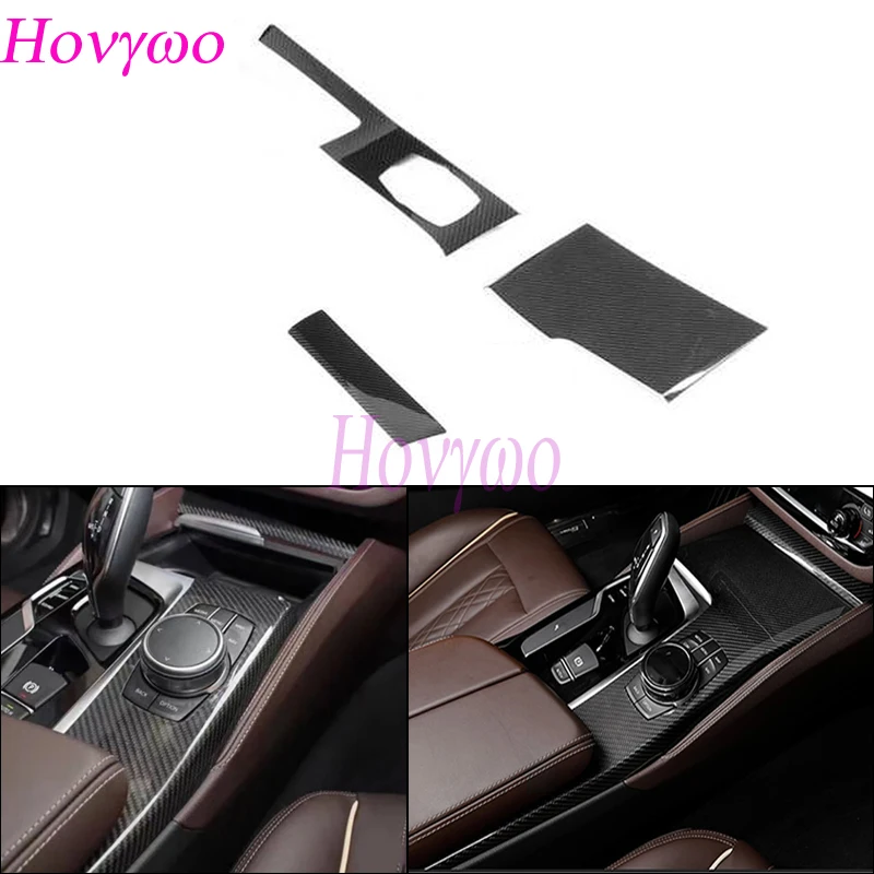 

LHD RHD для BMW 5 серии G30 2018-2022, настоящая карбоновая центральная консоль автомобиля, мультимедийная панель, ручка, накладка, рамка, аксессуары