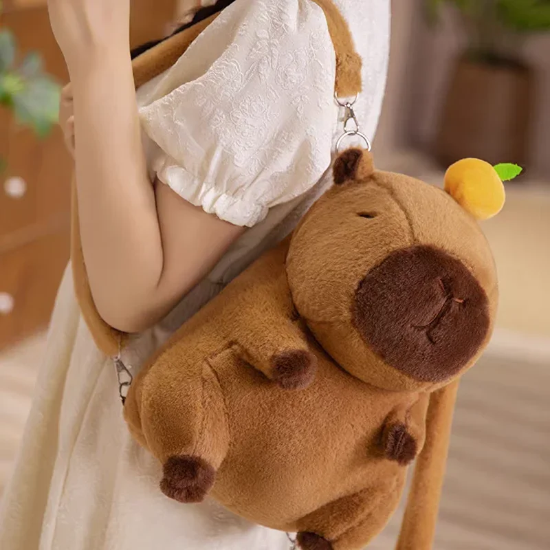 

Cute Soft Plush Capybara Backpack Girl Fashionable Crossbody Bag for Women Kawaii Shoulder Bag for Children Gifts for Girlfriend