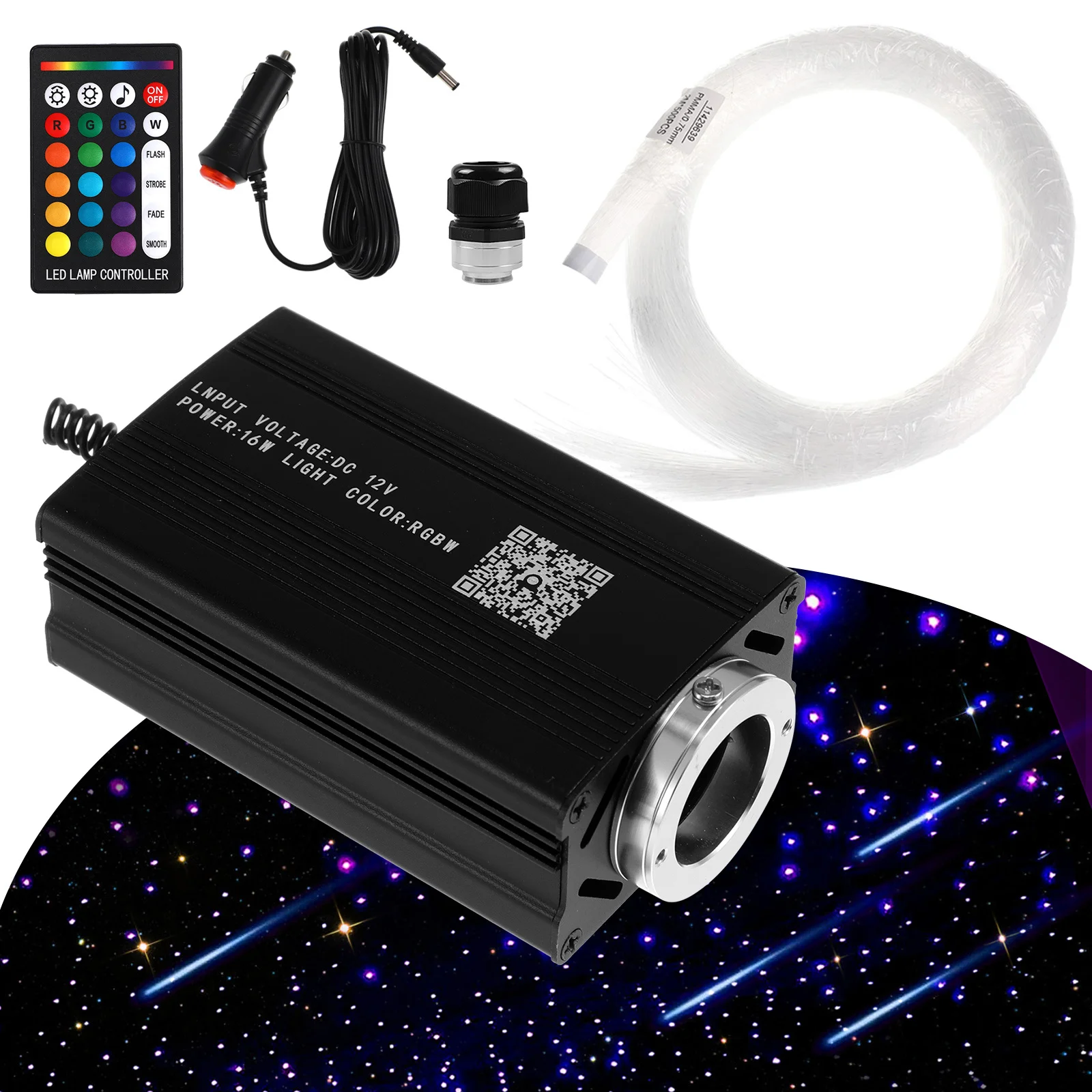 

1 Set Star Headliner Kit Multiple Colors Car Roof Light Kit Easy Install Long Lifespan 3-Way Control For Car Interior Ambient