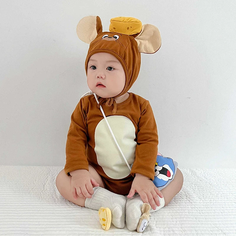 Unisex Kinder-Maus-Kostüm, Overall, Niedlicher Grauer Katzen-Strampler mit Hut für Babys und Kleinkinder, Halloween-Kostüm für Kinder – Detail 7