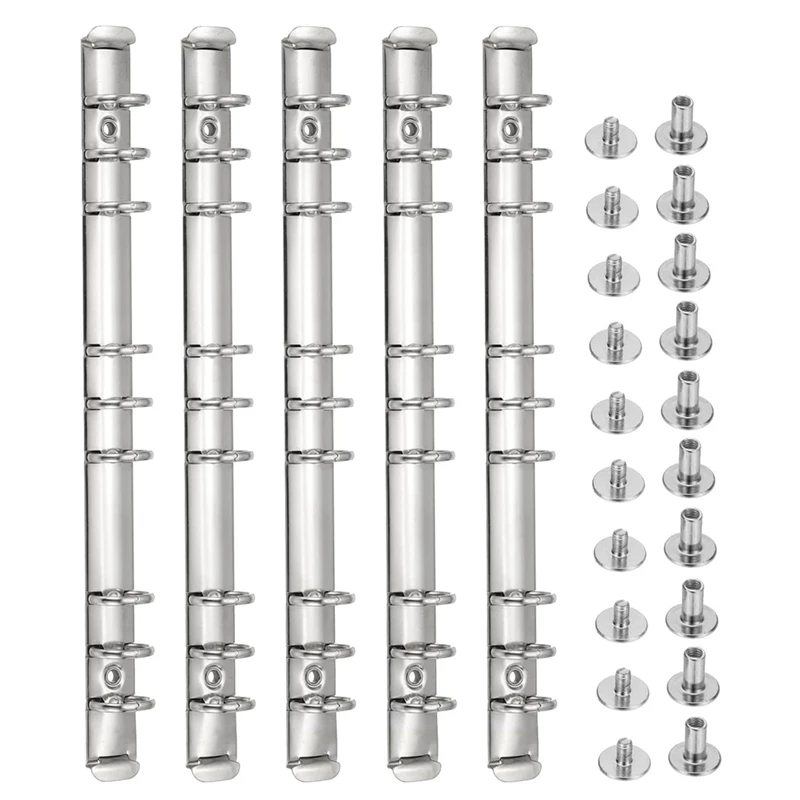Top-B5 9-HoleแหวนBinderกลไก,4 ชุดBinderกระดูกสันหลังสําหรับBinderนักออกแบบ,2 ซม.,เงิน