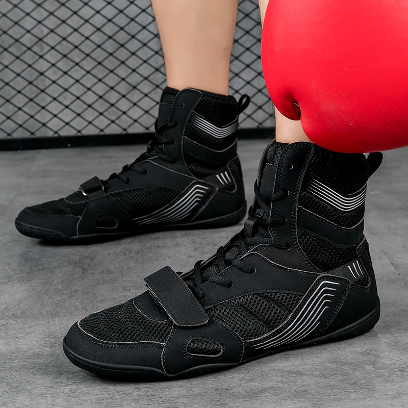 2024 Hot Sale Men Women Wrestling Shoes Luxury Brand Boxing Shoes for Couples Non-Slip Gym Shoes Man Lace Up Wrestling Boots Boy