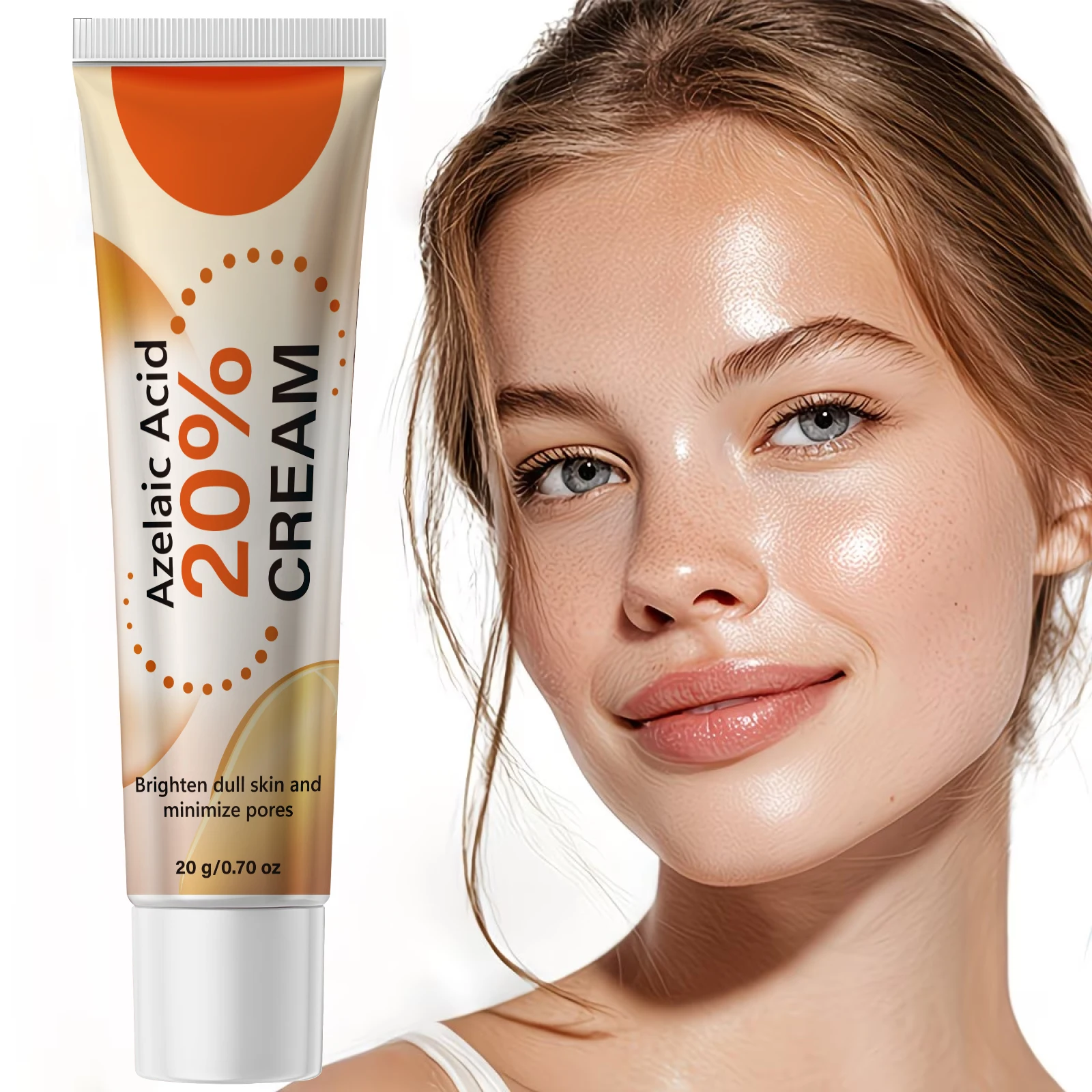 Water Ice Levin 20% Azelainsäure-Creme 20g Feuchtigkeitsspendende Straffende Gesichtscreme für Glanzlose Haut Hilft bei der Verfeinerung der Poren Tägliche Gesichtspflege – Detail 6