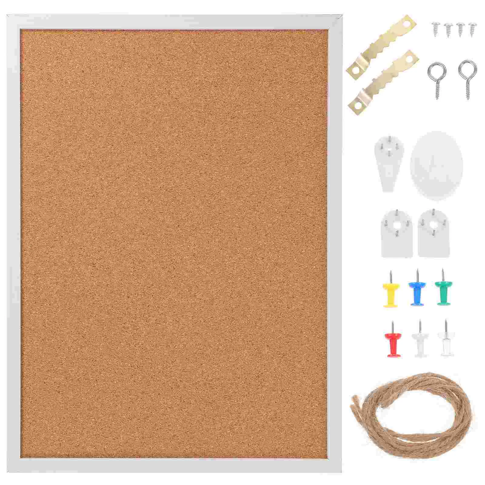 White Framed Cork Board Large Boards for Walls Message Wooden Small Bulletin Memo Office