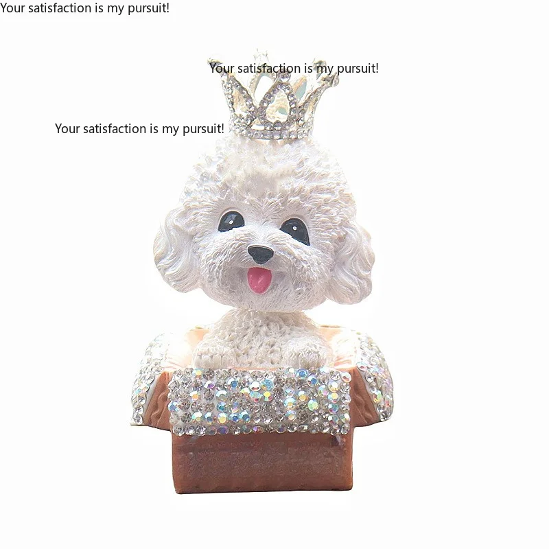 handmade diamond-encrusted cute shaking dog aromatherapy ornament  jewelry  decoration car jewelry ornament