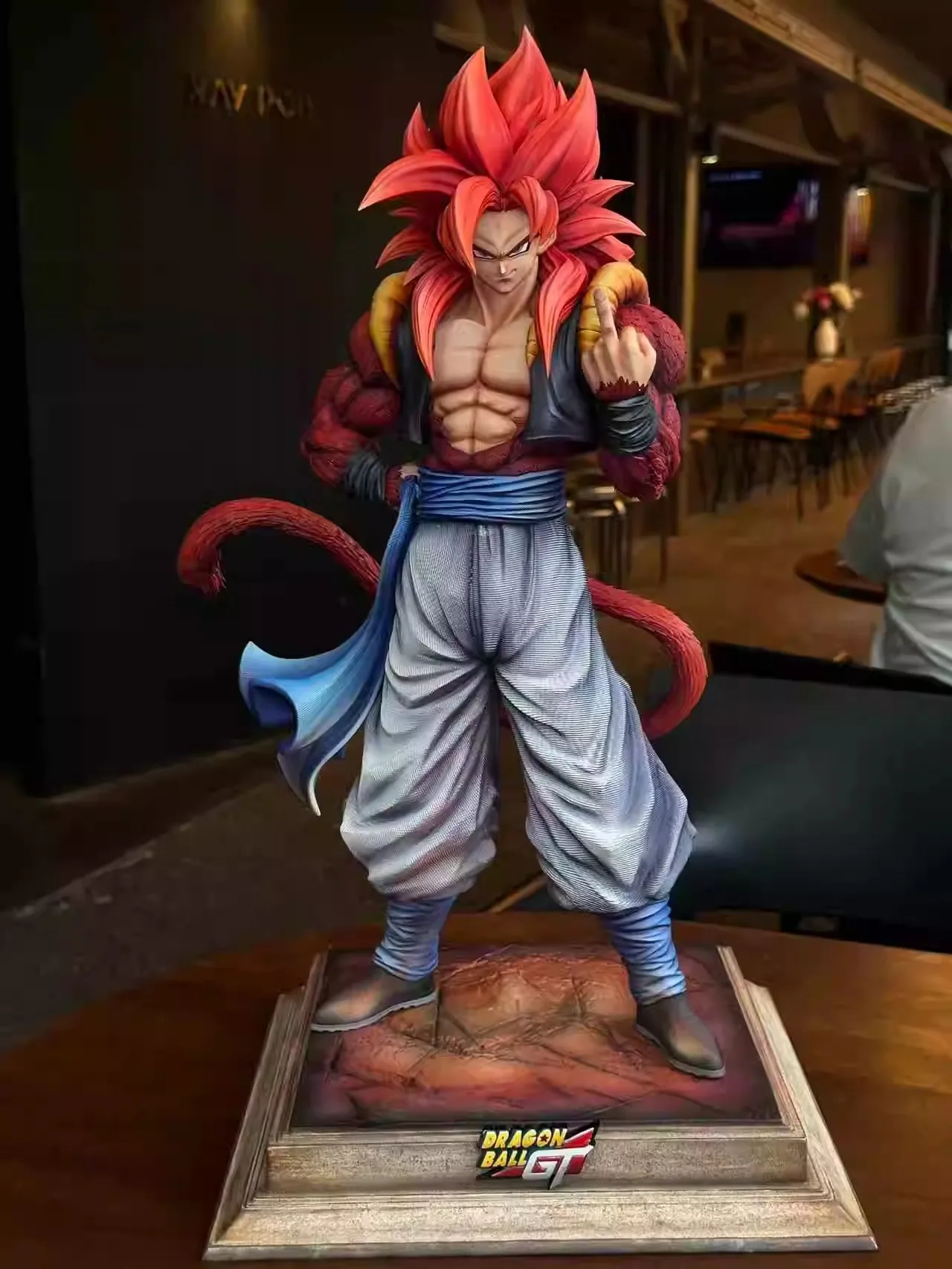 

YS Dragon Ball Gogeta Anime Figure Super Saiyan 4 Gogeta Action Figurine No Base Statue PVC Collection Model Toy Birthday Gift