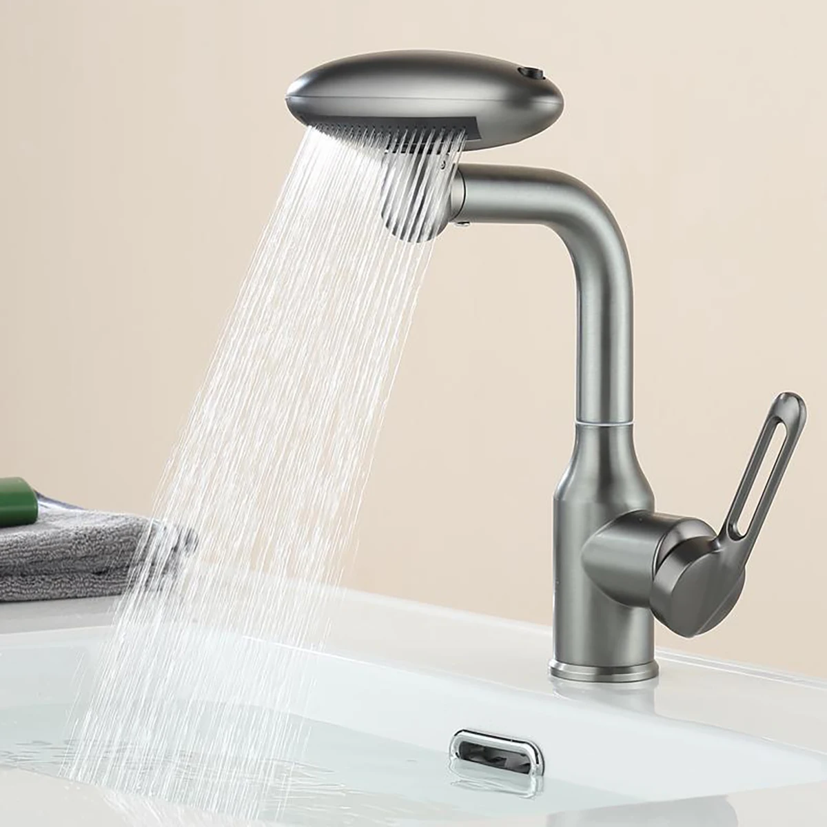 

Universal Multi-Function Rotate Spray Faucet Stainless Steel 360°Rotation Multi-Layer Filtration Faucet with 4 Water Outlet Mode