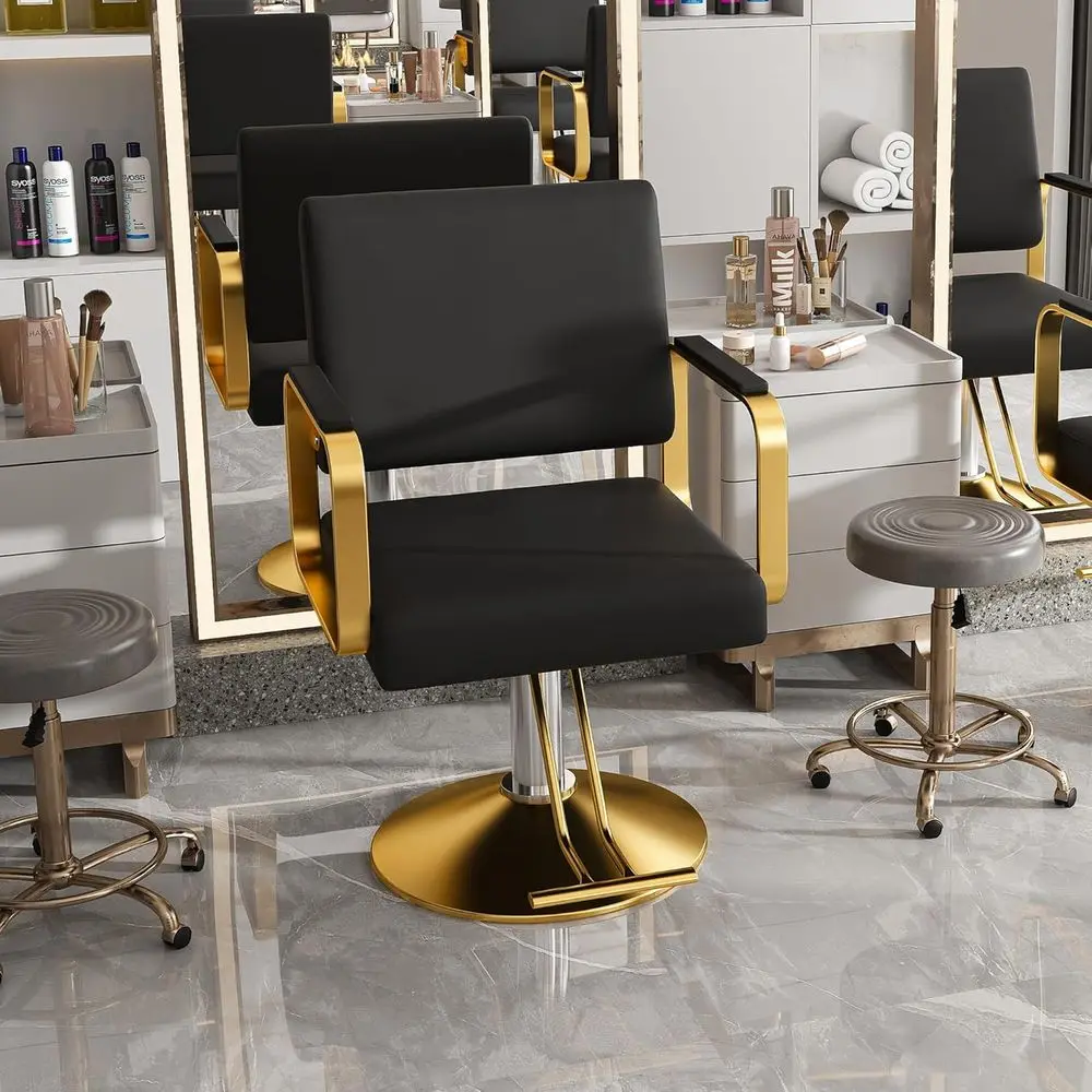 Silla Hidráulica Sn, 360 ° Sillón de Barbero Giratorio con Bomba Hidráulica, Silla Reclinable para Peluqueros y Estilistas, Silla de Peluquería con Bomba Hidráulica