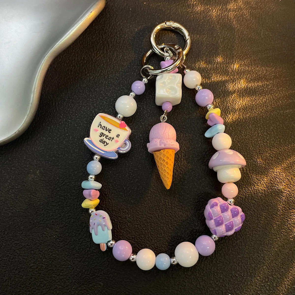 

Подвесная цепочка для мобильного телефона, милый брелок-подвеска с CCD-бусинами, аксессуар для камеры, DIY-украшение