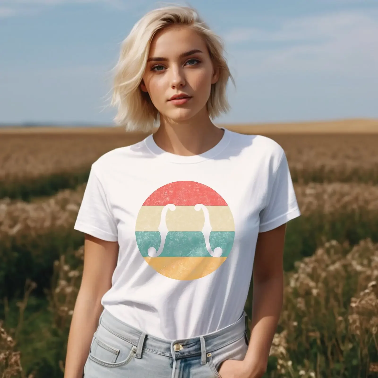 Vintage Retro F hole T shirt Orchestra Cello Violin Viola Music Lover Teacher  vintage Washed Unisex Stylish Breathable fashion