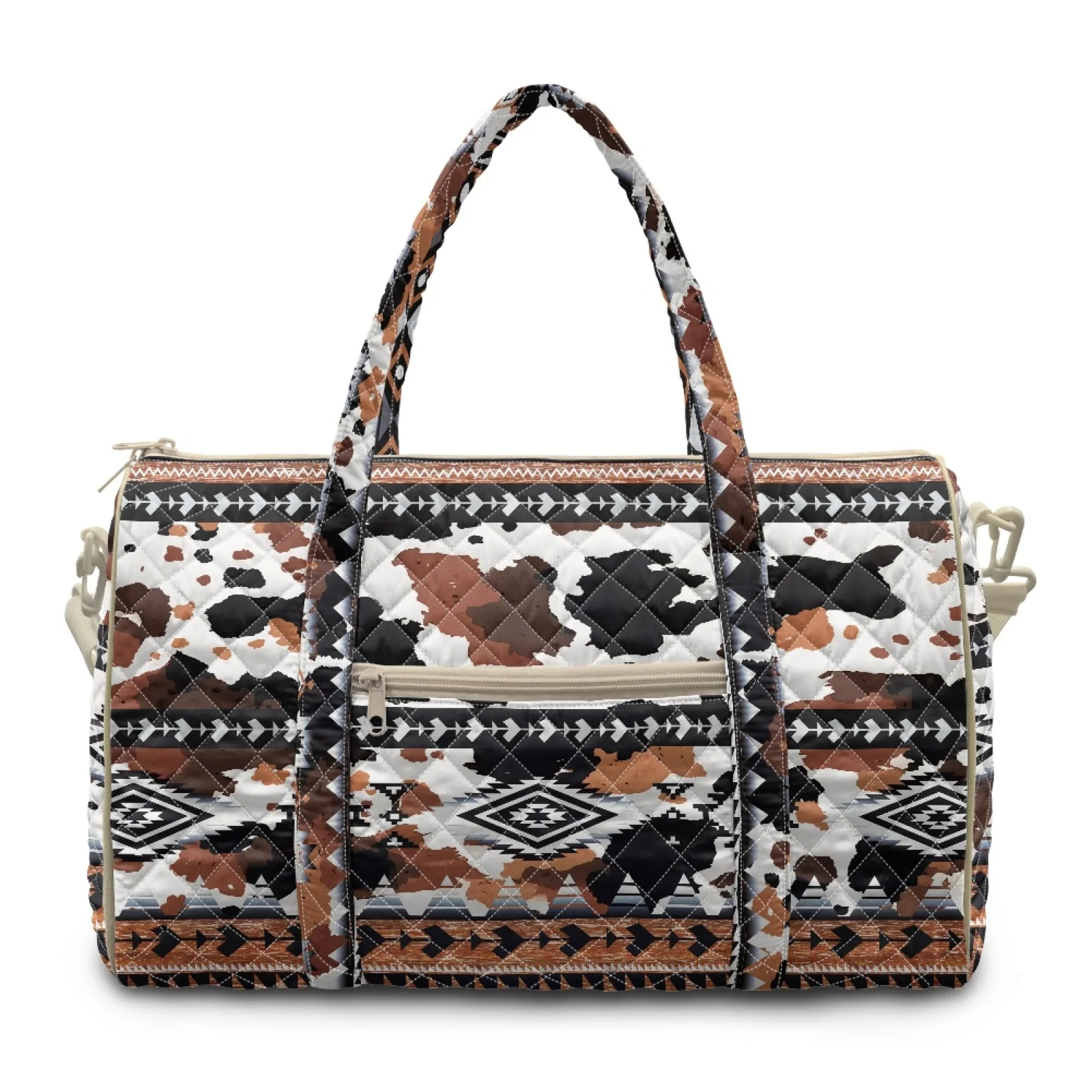 Coloranimal Geometric Design Large Capacity Travel Duffels for Womens Adjustable Strap Travel Duffel Bags New Trend