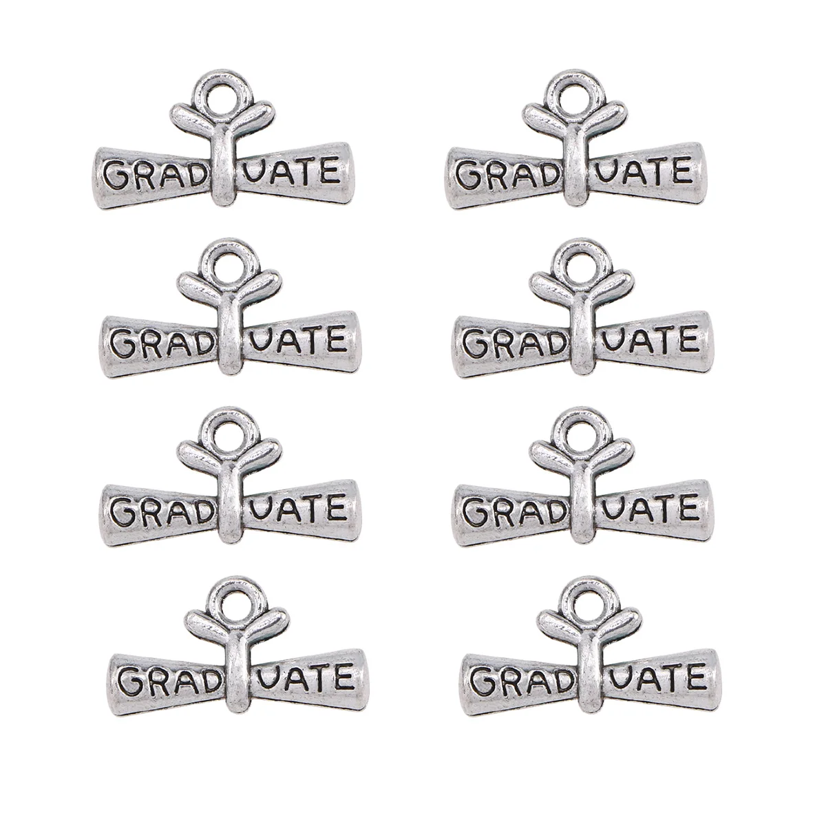 

100pcs Necklaces Women Graduation Pendant Gifts Funny Graduation Pendant Student Creative Photo Prop Non Tarnish Alloy Jewelry