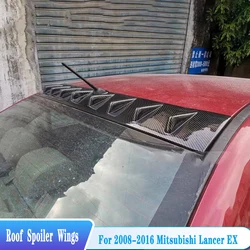 For 2008-2016 Mitsubishi Lancer EVO EX Rear Window Roof Spoiler Lip Wings Shark Fin ABS Plastic Car Tuning Body Kit Accessories