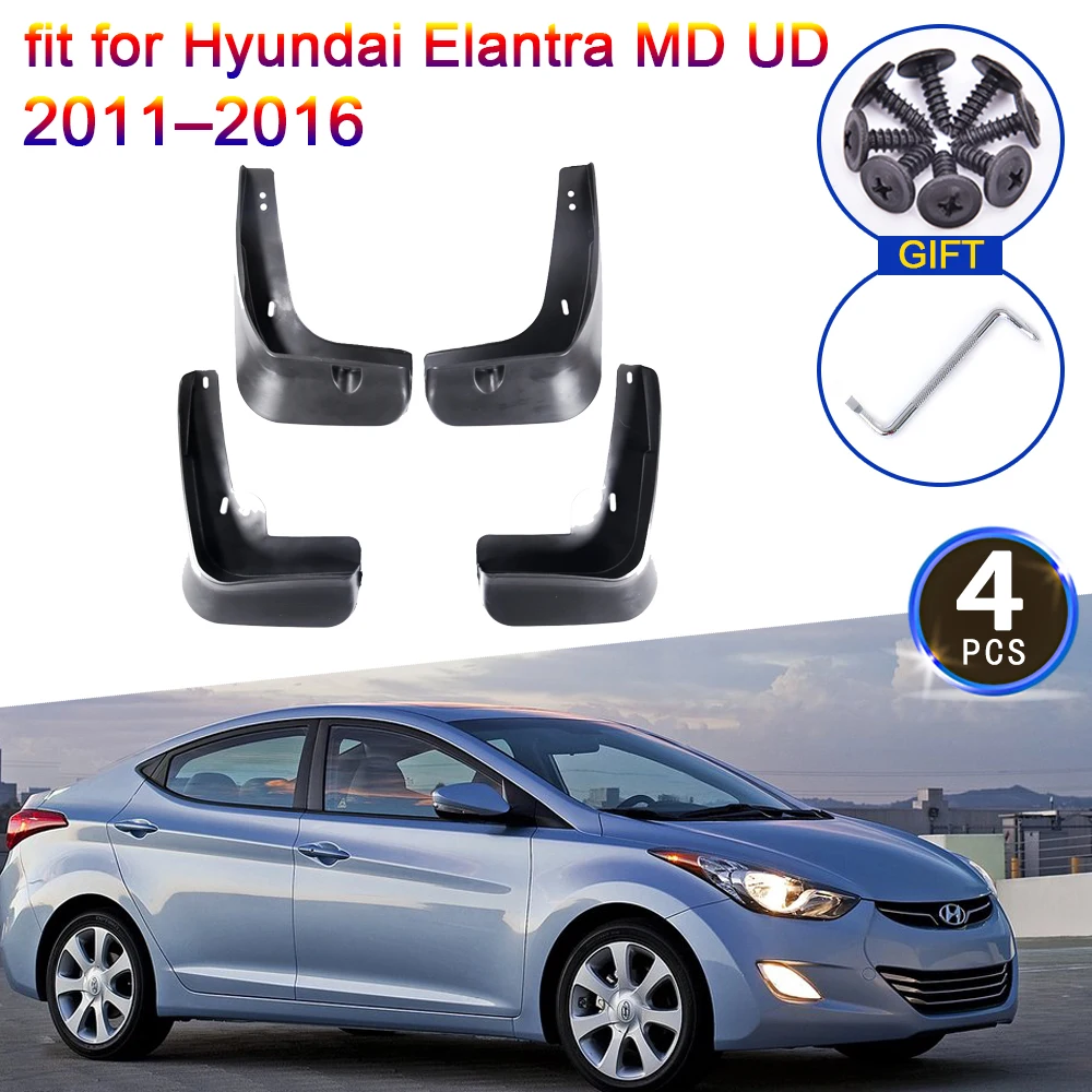 

For Hyundai Elantra MD UD 2011 2012 2013 2014 2015 2016 Mud Flaps Splash Mudguards Rear Fender Guard Car Styling Accessories