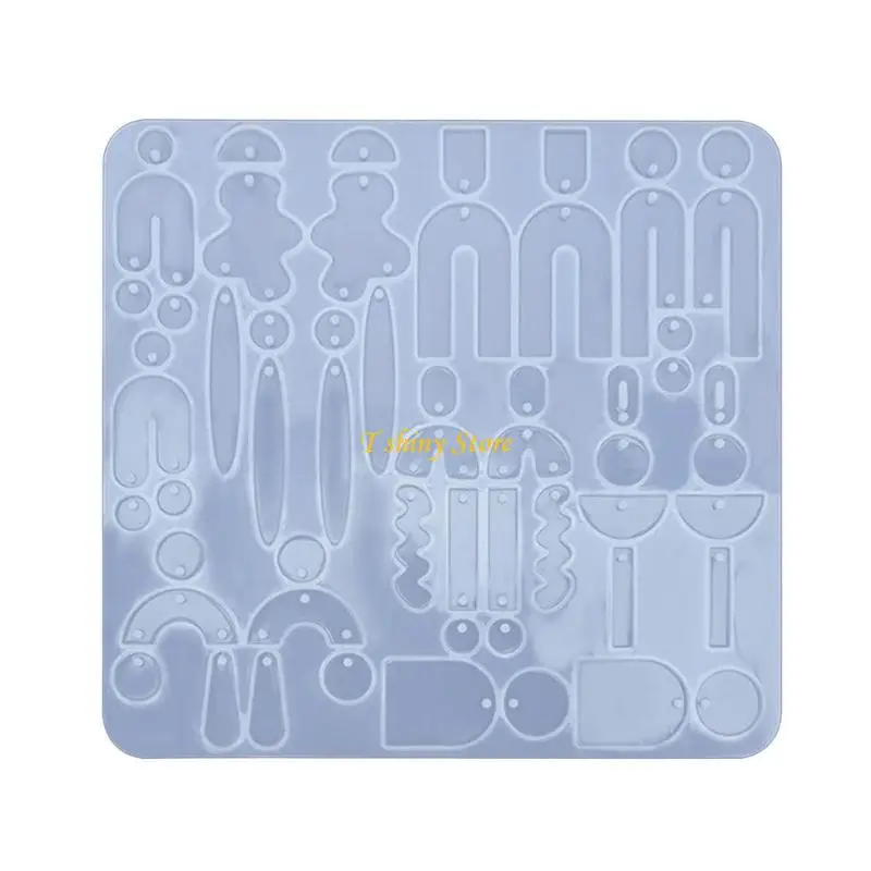 

N58F Необычная форма с геометрическим цветком в форме сердца, уникальные силиконовые формы для сережек для эпоксидной смолы