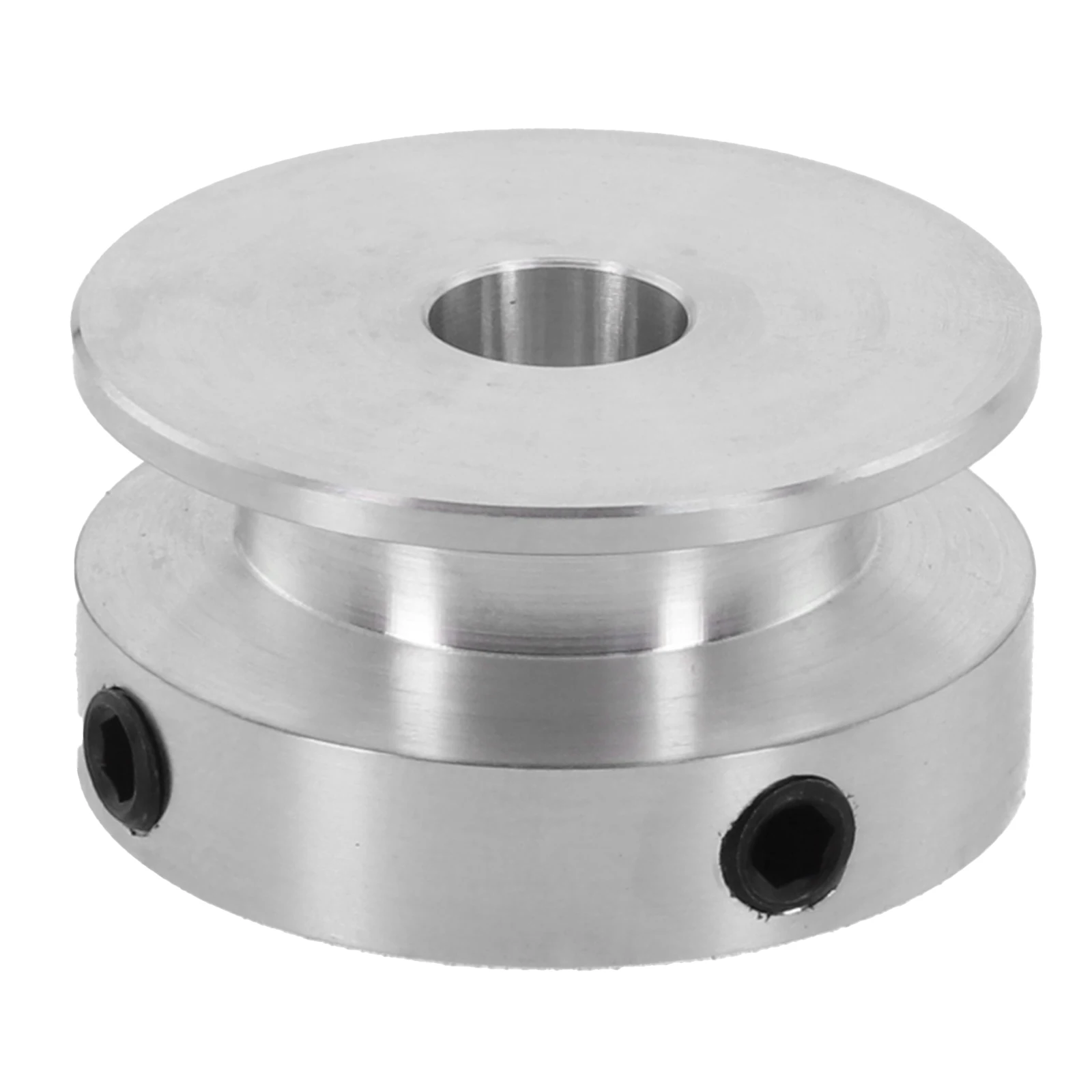 Aluminum Alloy V Groove Pulley Single Groove 30mm 80mm V-belt Pulley PU Round Belt Pulleys For 6mm Width Belt