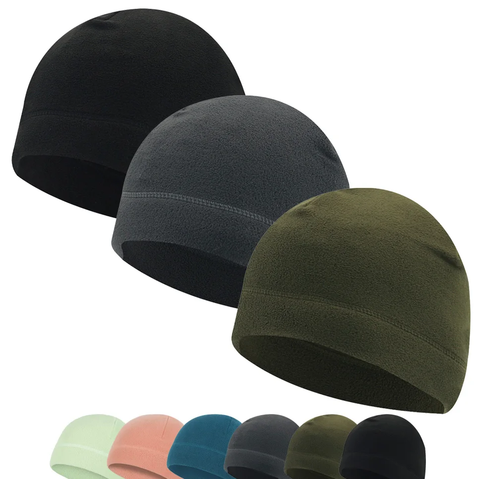 

3 Pieces Winter Warm Skull Thick Windproof Cap Soft Polar Fleece Beanie Skiing Outdoor Hat for Men Women