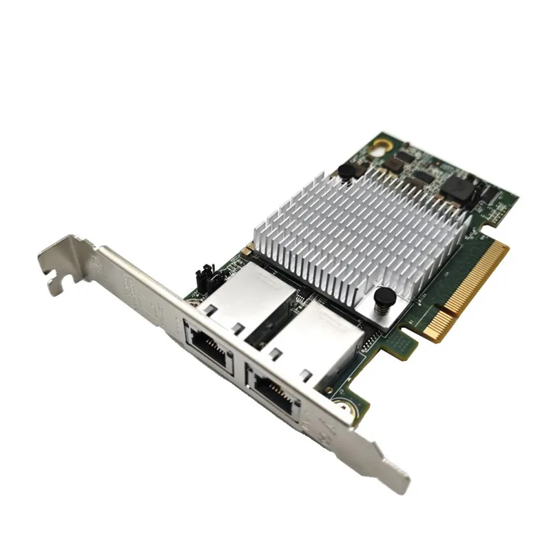 PCIE-X8 RJ45 네트워크 카드 X540-AT2 칩 기가비트 이더넷 10G 더블 LAN PCIe 어댑터, 노트북 PC Win 10/11, 1000Mbps