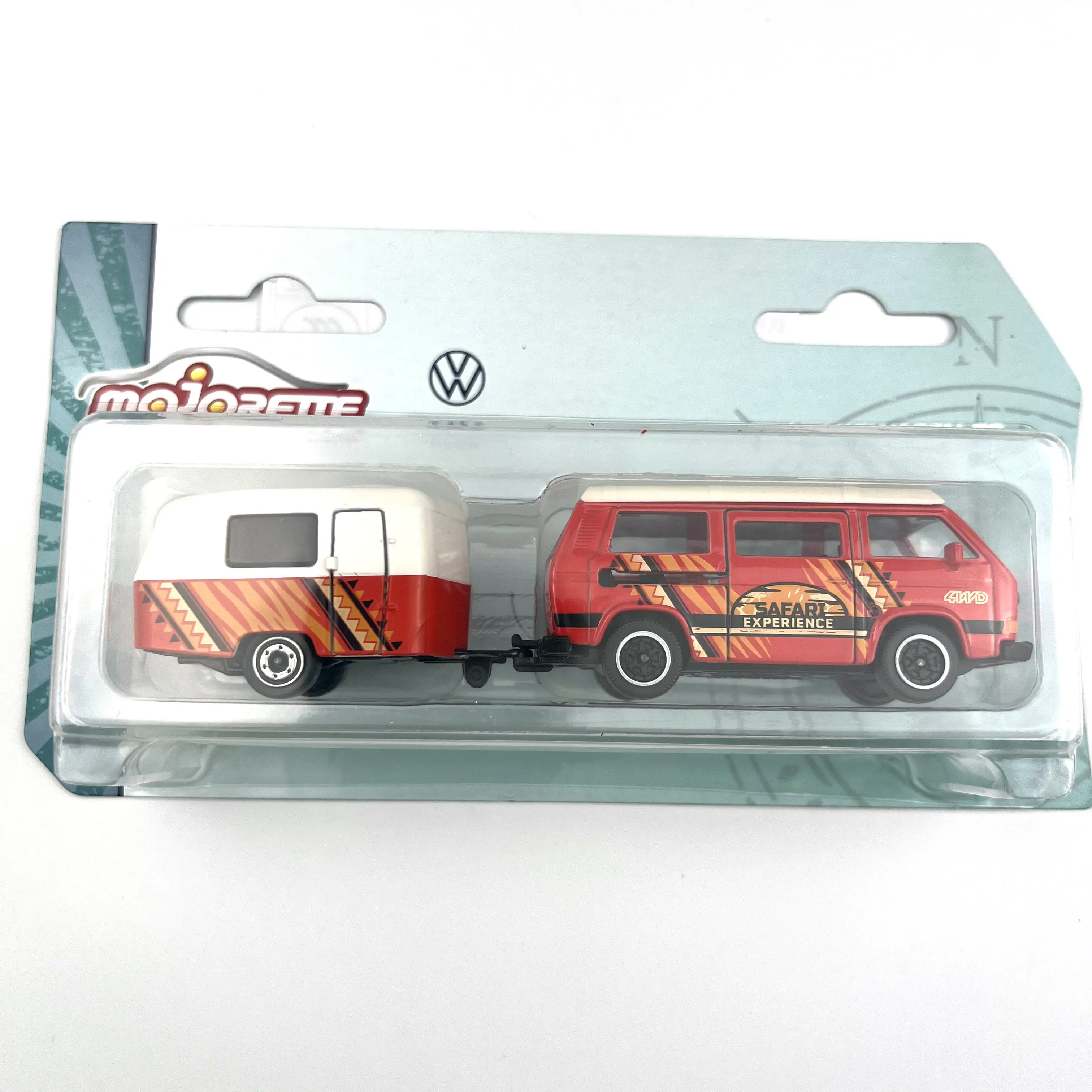 Majorette  Volkswagen  trailer Camper Beetle T3 Collection of die-cast alloy car decoration model toys