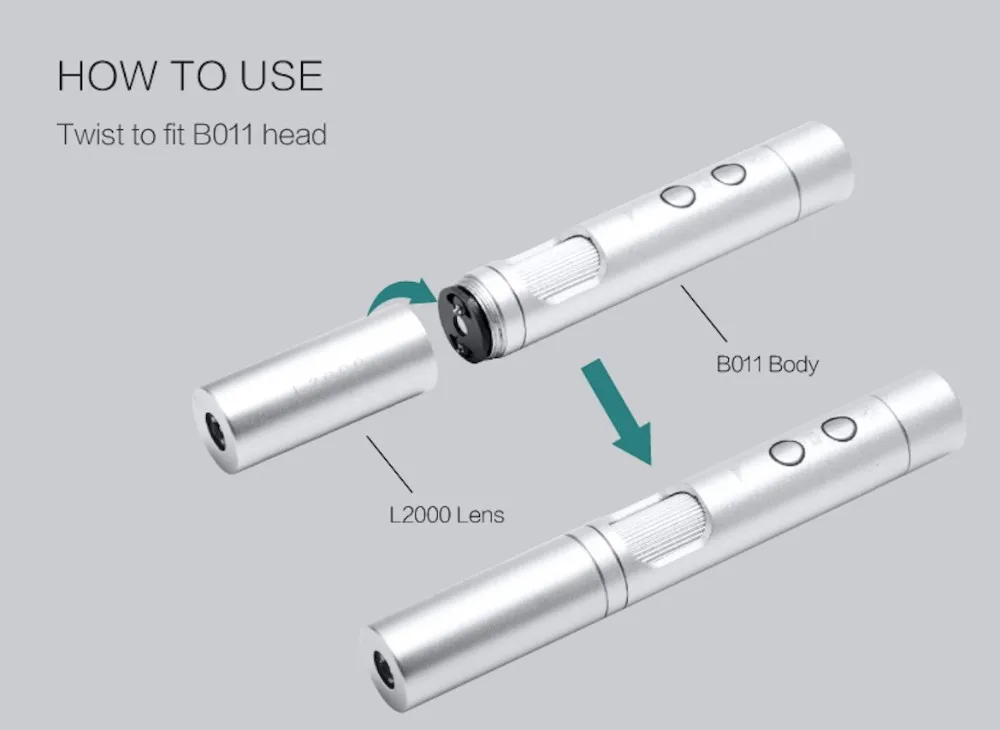 Supereyes L2000 Interchangeable Long Focus Microscope Lenses for B011 Digital Microscope Handheld Endoscope