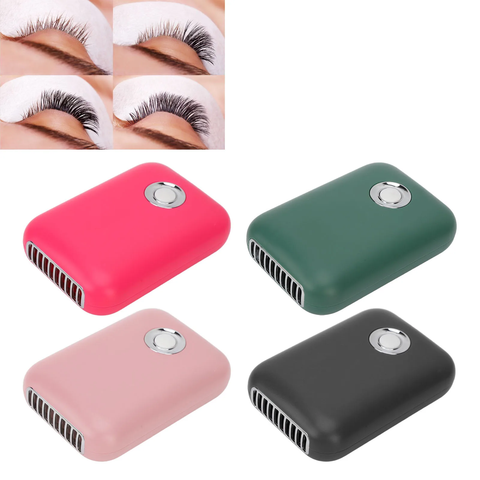 Mini Eyelash Dryer Fan Mini Portable USB Rechargeable 3 Speed Low Noise Eyelash Blow Dryer with Folding T Bracket