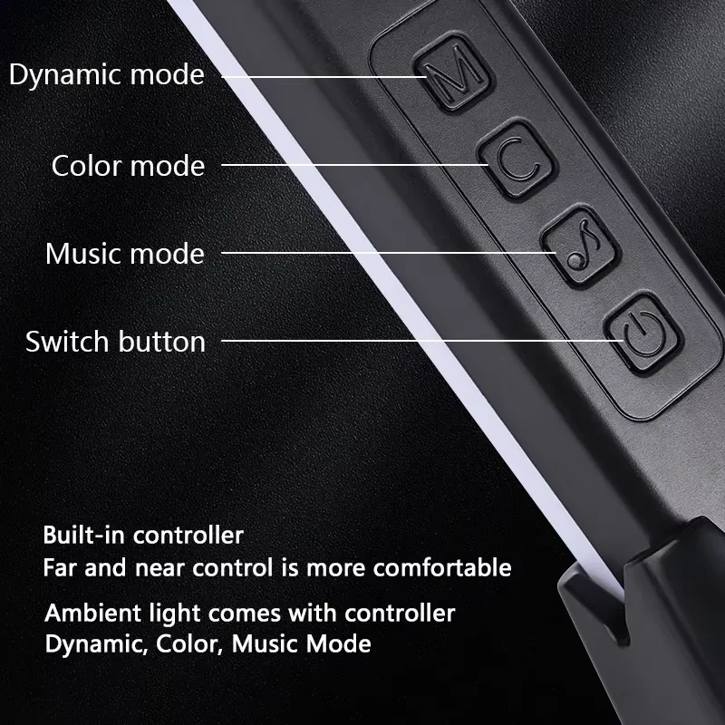 USB LED Light Bar RGB Color Changing TV Backlight Remote Symphony Atmosphere Light Strips Music Rhythm Ambient Pickup Lamp Decor